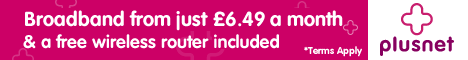 It's time to ditch dial-up. Get up to 20Mb broadband from PlusNet. Free setup now available - terms apply. PlusNet broadband.