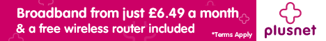 It's time to ditch dial-up.
                                    Get up to 20Mb broadband from PlusNet. Free setup now available - terms apply. PlusNet broadband.