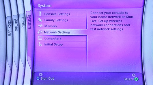 Click Network Settings