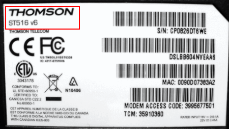 Check the label on the bottom of your router and make sure it says ST516v6 in the top left corner.