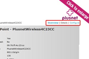 Now you'll see an overview of the settings used by your wireless network.