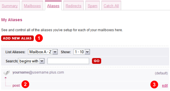 Manage My Mail - Alias