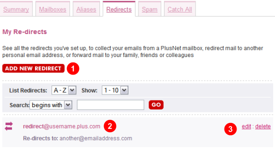 Manage My Mail - Redirects