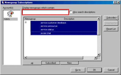 SUBSCRIBE TO NEWSGROUPS