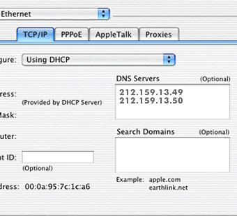 DNS settings