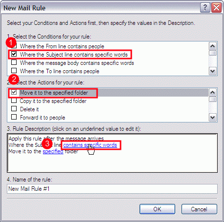 Outlook Express Rules Wizard