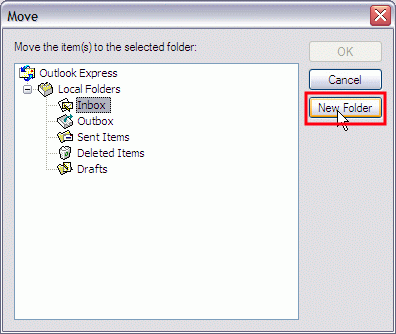 Outlook Express - New Mail Rule - New Folder
