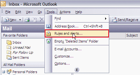 Tools - Rules and Alerts