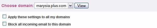 Choose which domain(s) to apply your settings to