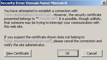 certificate warning