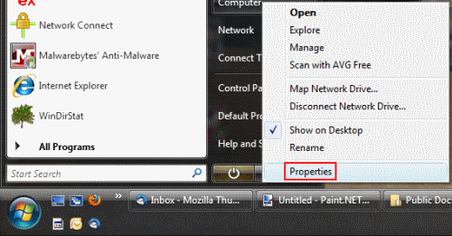 Windows 7 - My Computer Properties
