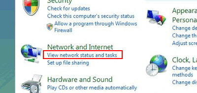 Windows Vista - Network and Internet