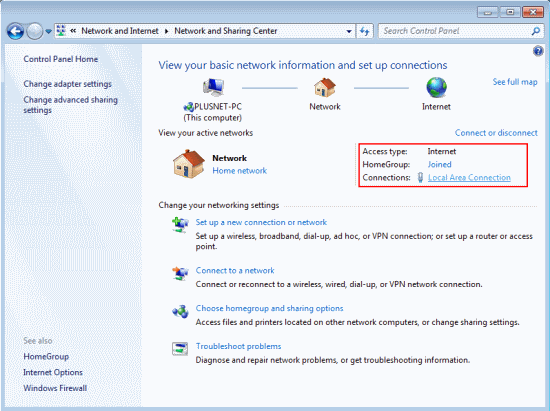 Windows 7 - Manage Network Connection