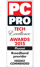 PC Pro Tech Excellence Awards - Highly Commended Broadband ISP