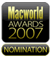 Macworld Magazine - Best Mac-Friendly ISP nominee 2007