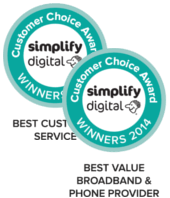 Simplifydigital Customer Choice Awards 2014 - Best Value Broadband and Phone Provider & Best Customer Services