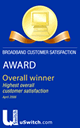 uSwitch.com Broadband Customer Satisfaction Survey Overall Winner - Highest Overall Customer Satisfaction