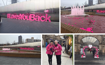 Our Loves you Back Valentine's event at Sheffield Station