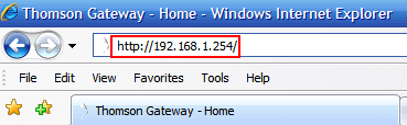 Enter the router IP into your web browser