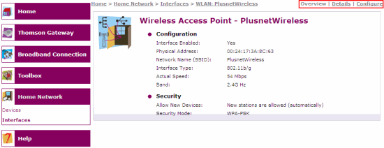 Click Configure or Details.