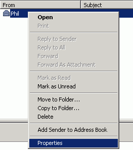 header properties
