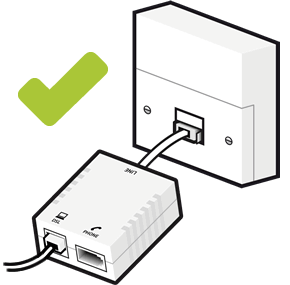 You can connect broadband without a phone to a microfilter