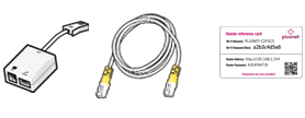 Microfilter, Ethernet cable, reference card