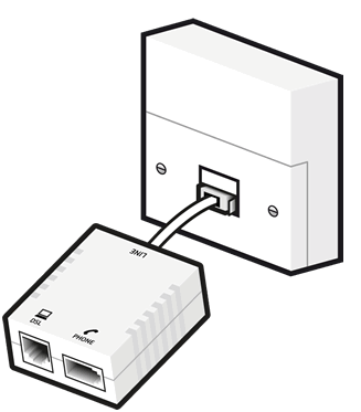 Microfilter showing two sockets